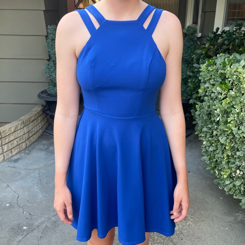 semi formal blue dress